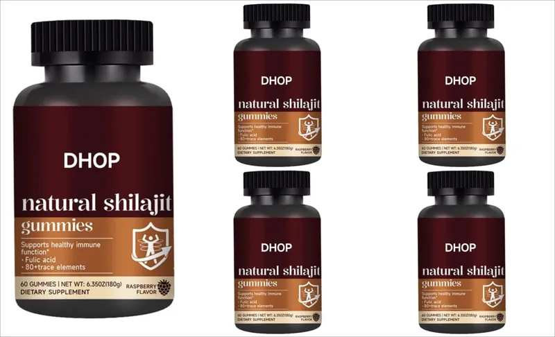 Shilajit Gummies 60 Gummies Himalayan Mineral Supplement with Fulvic Humic Acid Zinc Selenium Magnesium for Immunity Energy