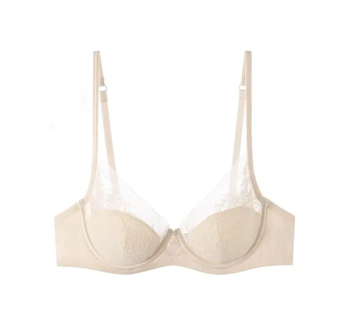 French-style Lace and Satin Lingerie Set Gather Adjustable Straps Bra & Thin Padding Soft Wire ComfortMuslim Girls Underwear — image 13
