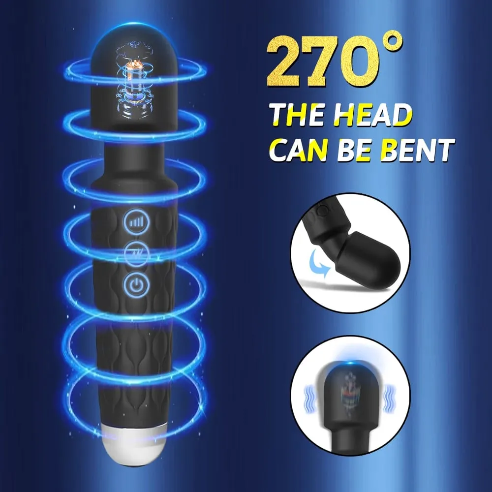 ויברטור חזק שרביט קסמים לנשים USB נטענת לעיסוי עמיד למים דגדגן G-Spot ויברטור צעצוע מין מתאים למבוגרים