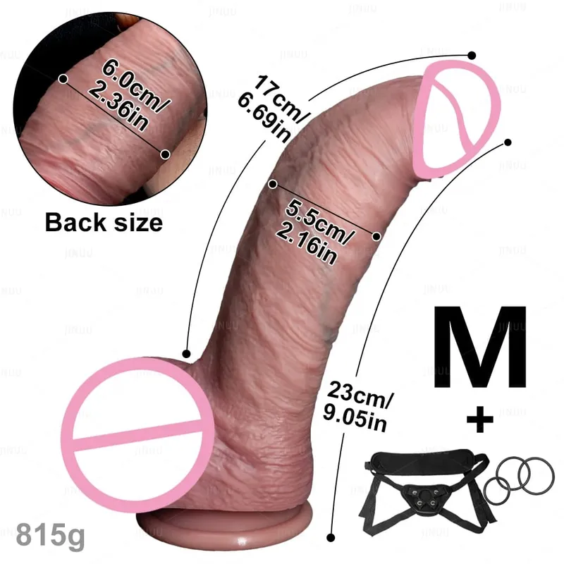 Χοντρό Dildos Ρεαλιστική σιλικόνη Strapon Dildo Γυναικεία σεξουαλικά παιχνίδια Αυνανισμός σημείου G Μεγάλο πέος Dick Strap σε πρωκτικό Dildo Λεσβίες 18+
