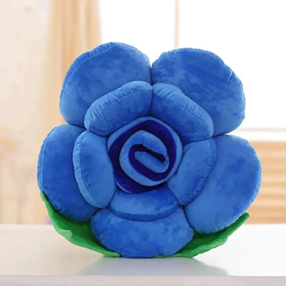 New Large Rose Shaped Pillow Plush Colorful Sofa Flower Cushion Simulated Car Interior Cushion Wedding Party Supplies — image 3