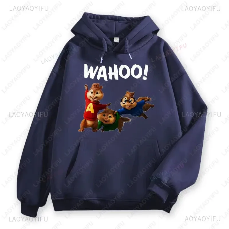 Alvin and The Chipmunks Anime Hoodies Eco Friendly A Letters Printing Sweatshirt Casual Streetwear Unisex Pullovers promo