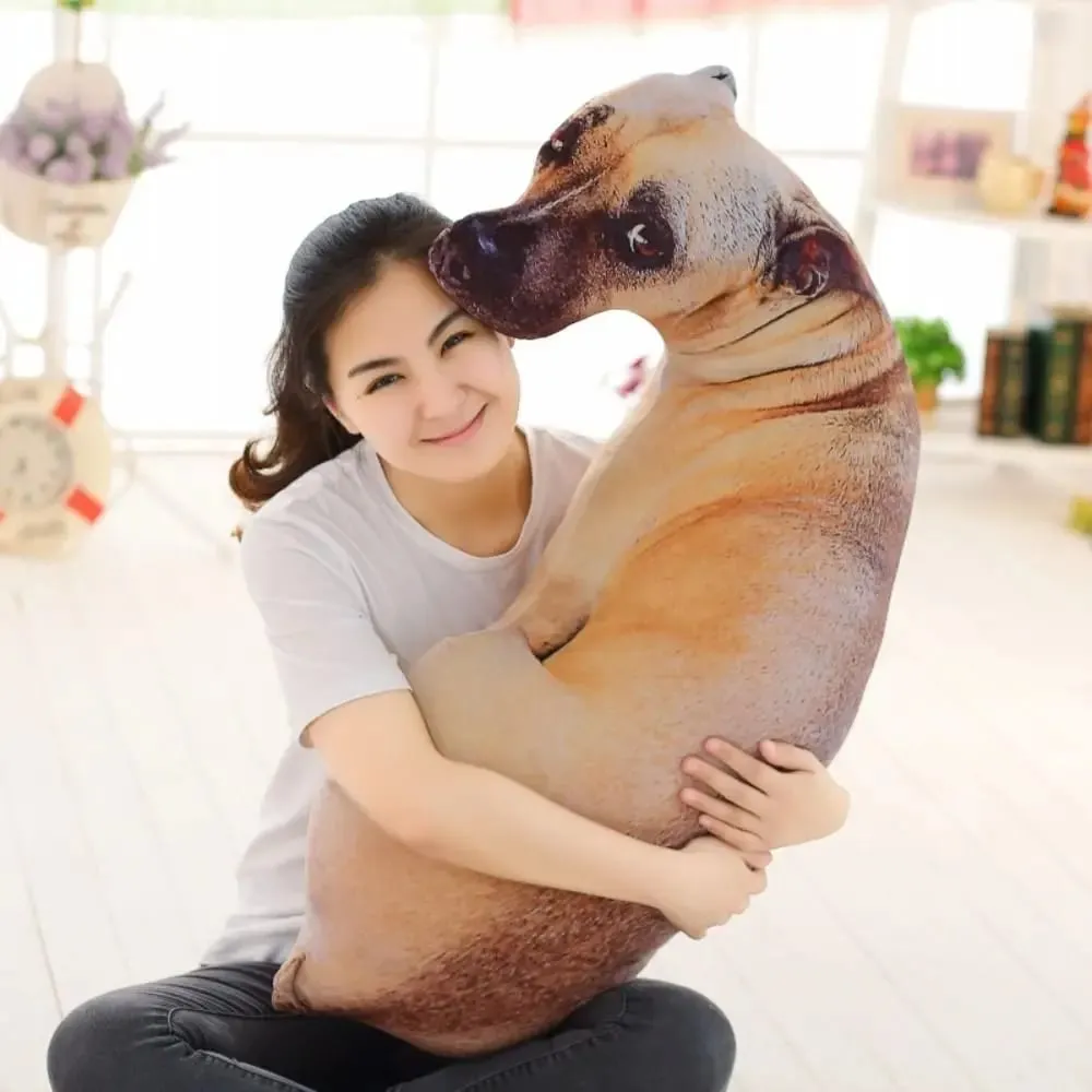 Cute 3D Lifelike Animal Throw Pillow Soft Dog Pillow Creative Cushion Office