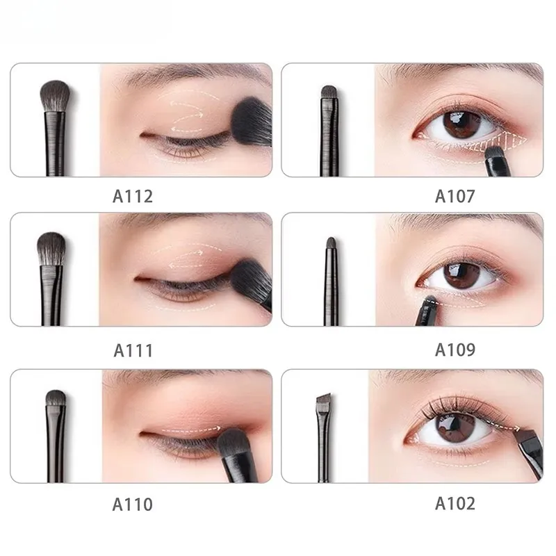 6PC Eyes Makeup Brushes Set Professional Soft Contouring Eyeshadow Eyeliner Eyebrow Brush Women Facial Beauty Cosmetic Tool C511