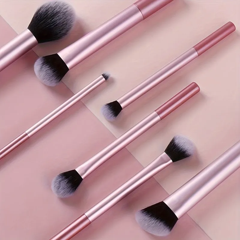 7pcs Pro Makeup Brush Set - Soft Premium Synthetic Hair Make Up Brushes Foundation Blush Eyeshadow Cosmetic Makeup Tools — image 3