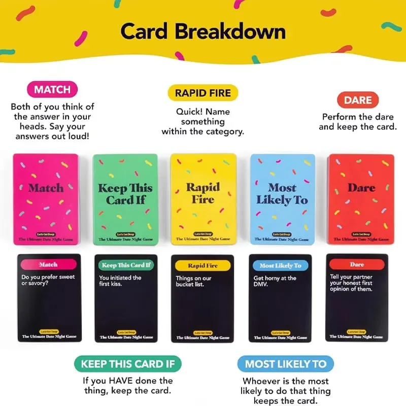 Ultimate Date Night Card Game for Couples 300 Cards & Spinner Included Stay at Home Date Night Ideas