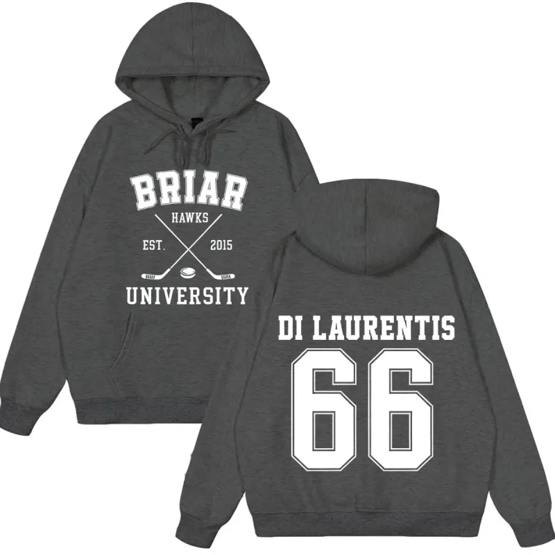 Di Laurentis 66 Off Campus TV Series Briar University Hoodie Men Women Clothing Fashion Winter Vintage Casual Loose Sweatshirt