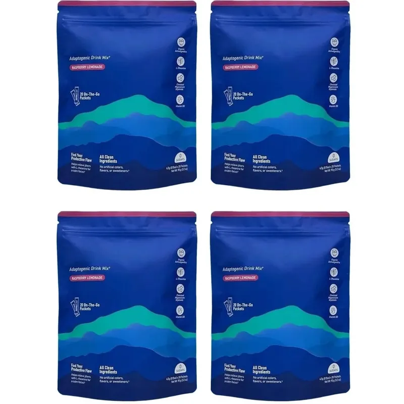 Calming Powder Drink Mix with L-Theanine Focus Memory Concentration & Cognitive Support Healthy Cortisol Balance 20 Packets