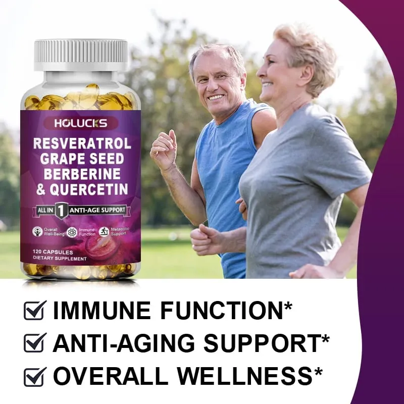 Resveratrol Supplement Boost NAD+ level Anti-Aging Immune Support Improve Metabolic Promote Overall Wellness