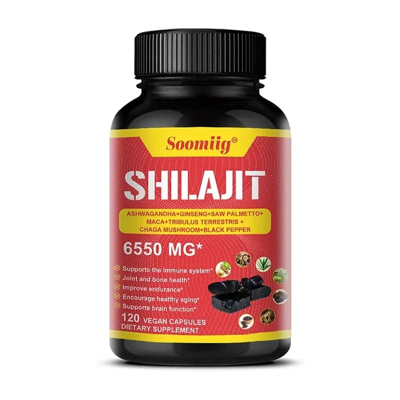 Pure Himalayan Shilajit Capsules - Supports Healthy Aging Bones and Joints Improves Energy Endurance and Muscle Recovery