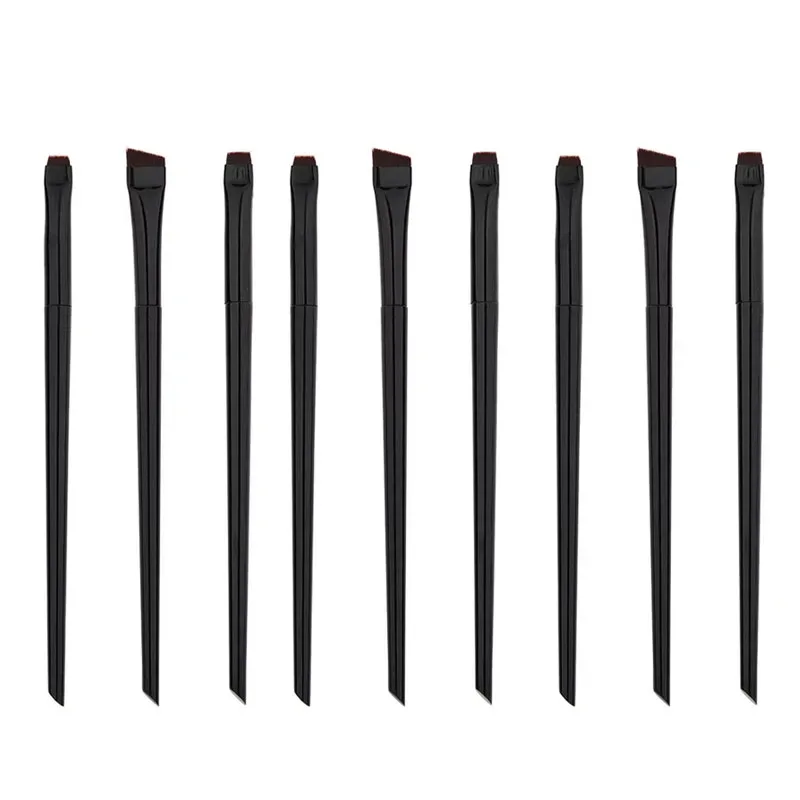 3/6/9/12Pcs Angled Eyeliner Brush Micro-Fine Tip for Brows & Cut Crease Vegan Professional Makeup Brushes
