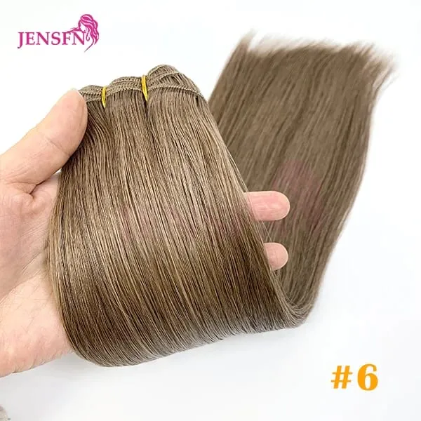 Straight 100% Real Human Hair Weft Bundles Extensions 50g/Pcs 16"-24" Remy Natural Hair Sew In Weaves Brown Blonde Color — image 11