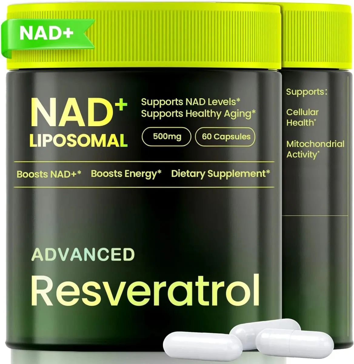 Liposomal NAD+ ADVANCED Supplement with Resveratrol - NAD Plus Capsules for Anti Aging Brain Function & Cell Regeneration — image 2