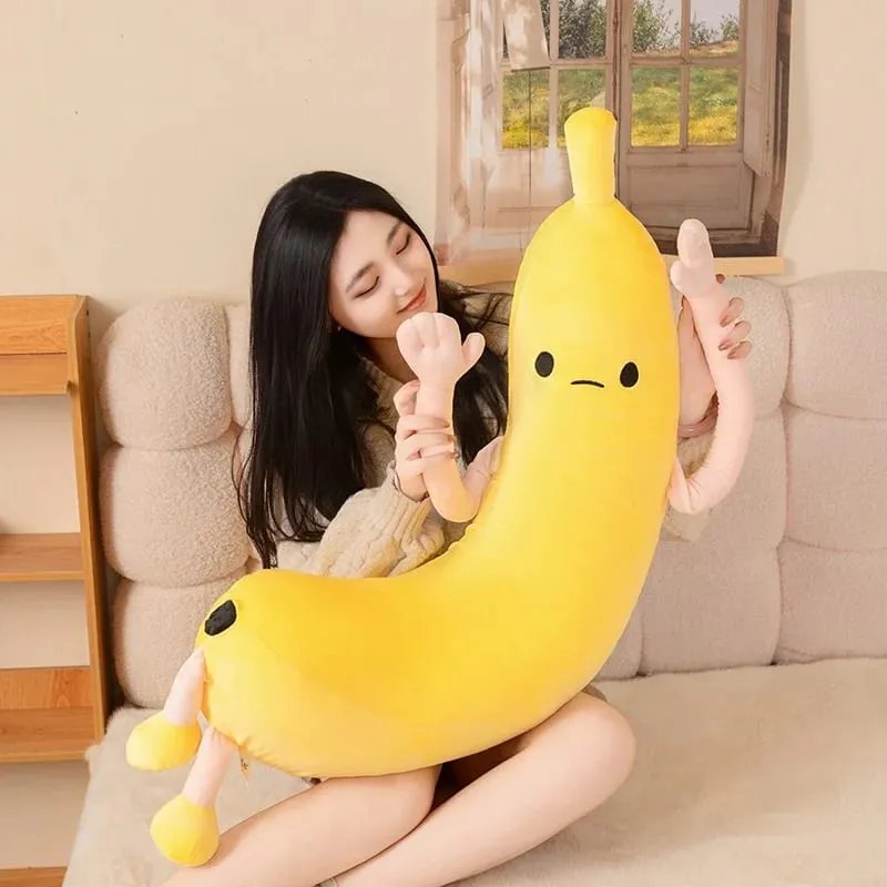 Soothing Pillow Banana Eggplant Suitable for Bedroom Home Decoration Soft Materialplush pillow ，stuff Suitable for Holiday Gifts