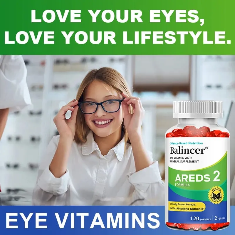 Eye Vitamin & Mineral Supplement Lutein Zeaxanthin Vitamin C E & Zinc Vision Eye Fatigue & Dry Eye Support 30/60/120 Capsules