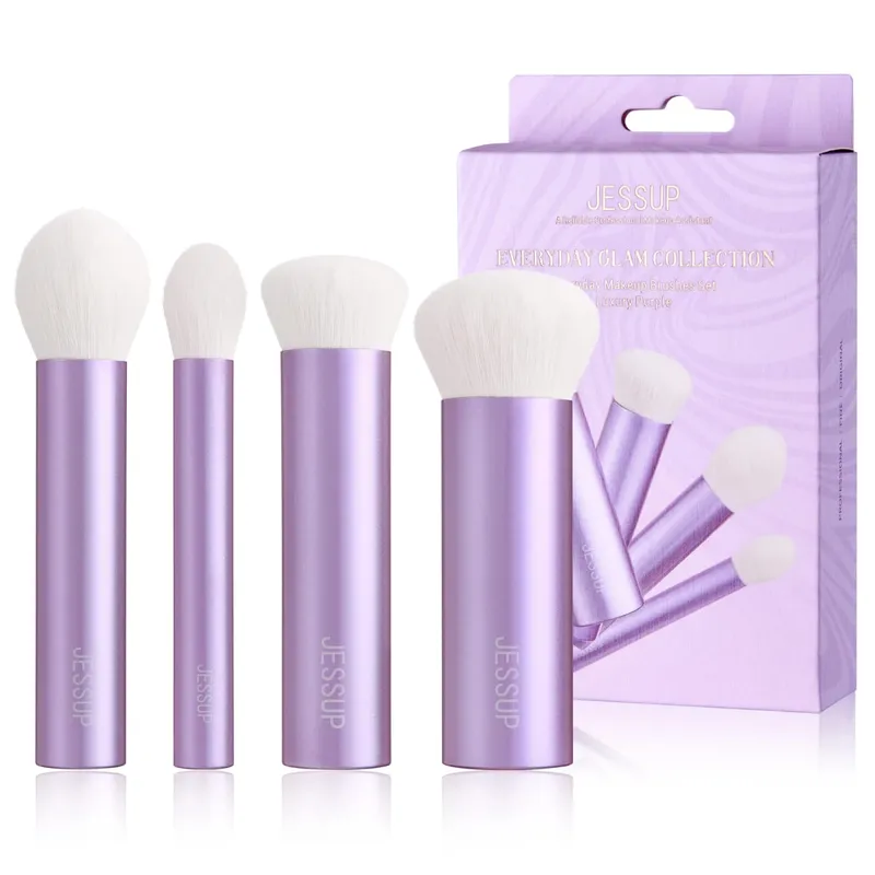 Jessup Makeup Brushes Set 4/6/7/10/14/15pcs Foundation MakeUp Brush Face Eyeshadow Blending Highlighting Concealer Luxury Purple