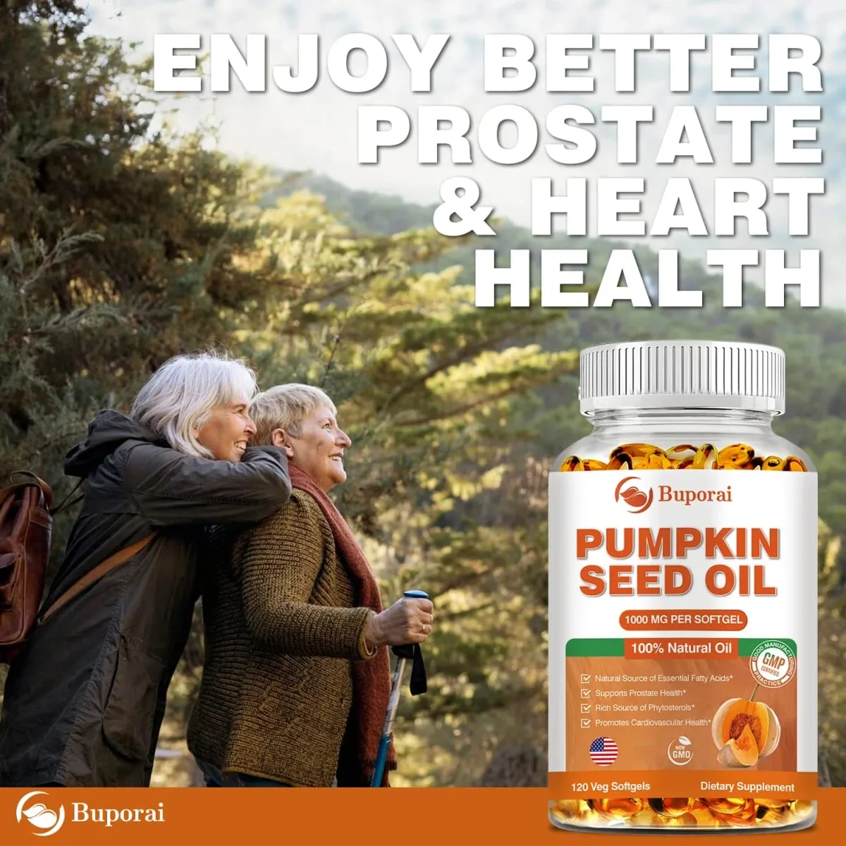 Pumpkin Seed Oil - Promotes Hair Growth Urinary Tract and Prostate Health Cardiovascular Support Supplement