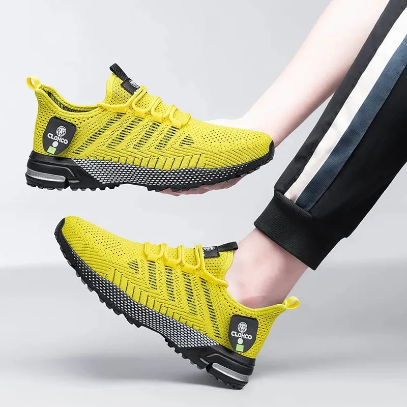 CLOHOO-en's Lightweight Knit Joggers - Breathable Road Running Shoes & Comfortable Daily Walking Sneakers.