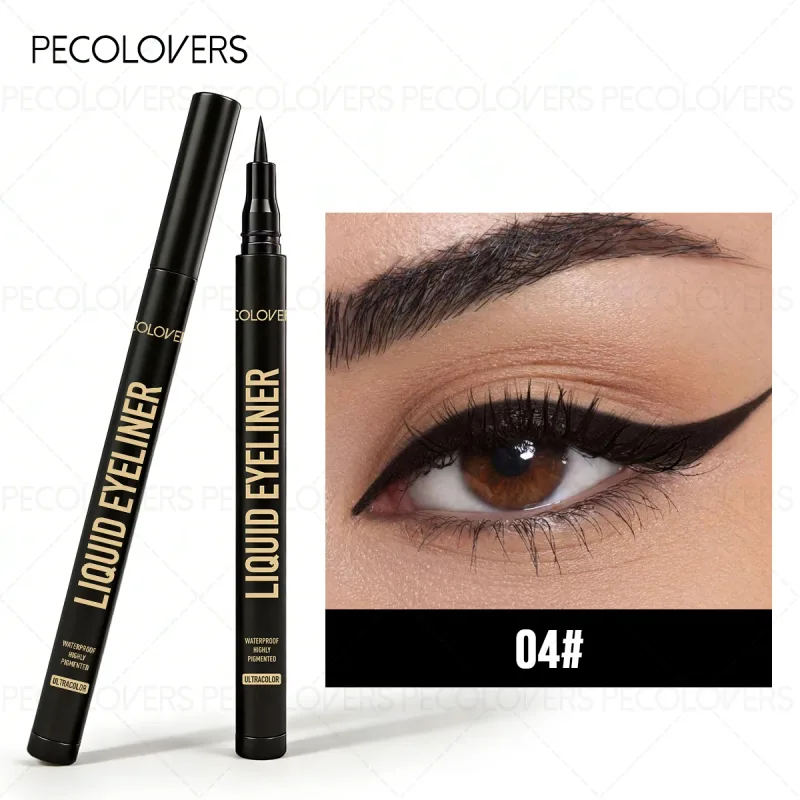 1 Pc Smooth Glide Liquid Eyeliner Pen - Waterproof Long-lasting Ultra-Fine Tip Water Eye Liner Pen Precision Slide Smudge-Proof
