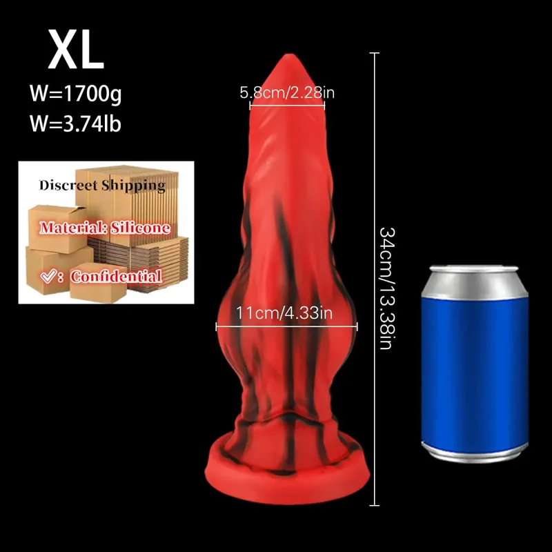 Huge Silicone Fantasy Animal Dildo Anal Plug Prostate Sex For Men Women Big Knot Dog Dildo Suction Cup Butt Plug Cock Sex Toys18