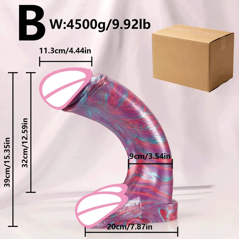 Super Realistic Huge Dildo Thick Soft Silicone Penis Suction Cup Suitable for Vaginal Insertion Adult Sex Toys for Women Men Gay — image 8