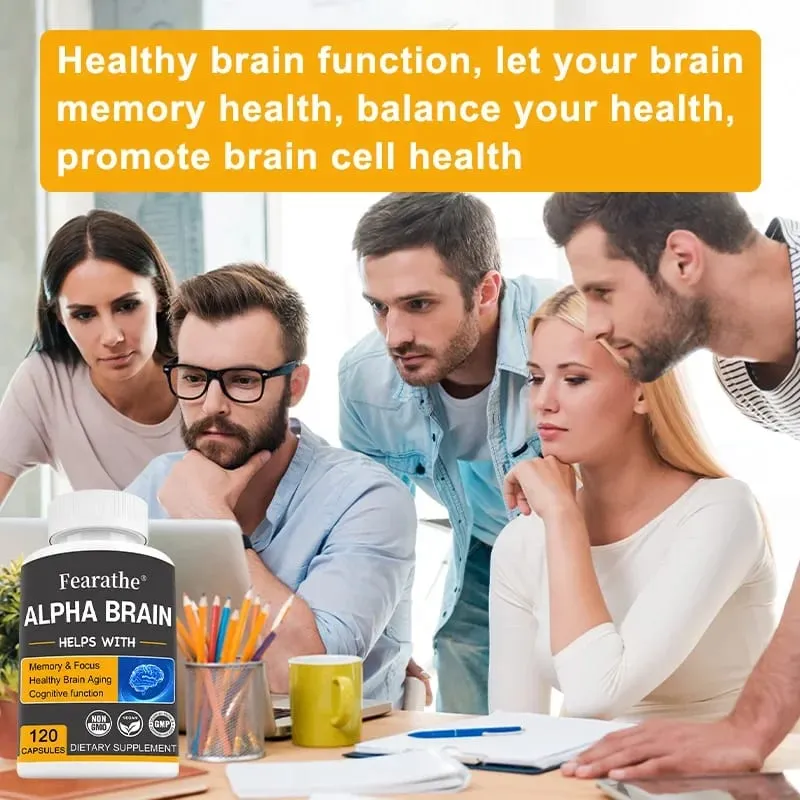 Alfa Brain Nootropics Mozkový doplněk pro muže a ženy – Paměť, duševní jasnost a kognice s vitaminem B6 Focus Capsules — image 6