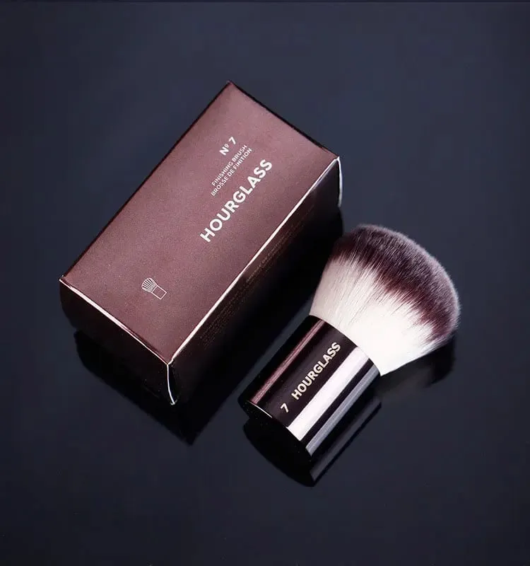 1pc Hourglass Powder Contour Makeup brushes Foundation Blusher Make up brush metal handle Concealer Bronzer high end with box