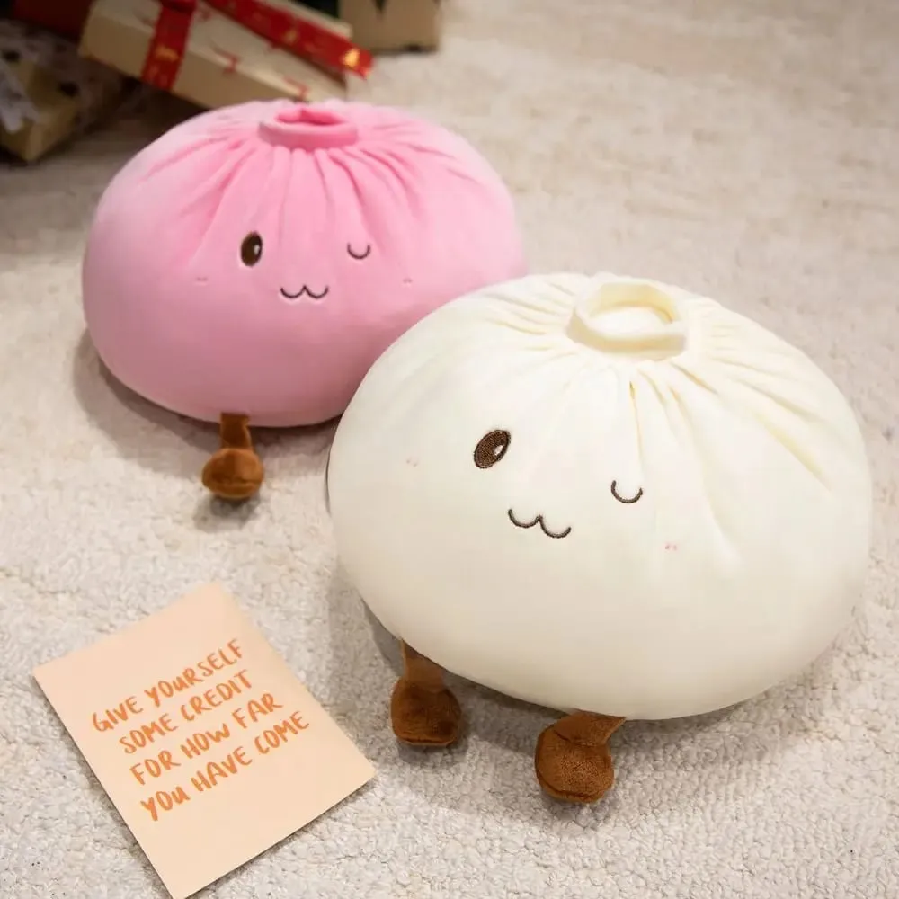 Super Soft Material Steamed Bun Pillow PP Cotton Filled Stress Relief Dumpling Fluffy Comfortable Sofa Cushion Play