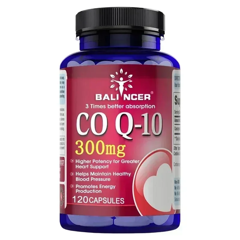 120 Capsules de Coenzyme Q10 fournissent de l'énergie, des vitamines, des aliments de santé, organiques, taux d'absorption Ultra-élevé, COQ10 aide à la santé du sang — image 8