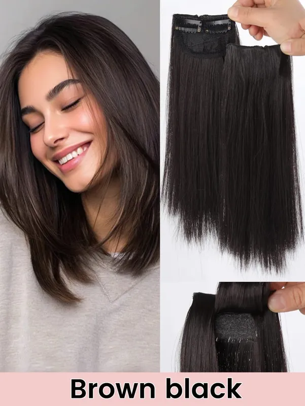 Invisible Seamless Synthetic Hair Pads Clip In One Piece Increase Hair Volume Hair Extensions Top Side Cover Hairpiece