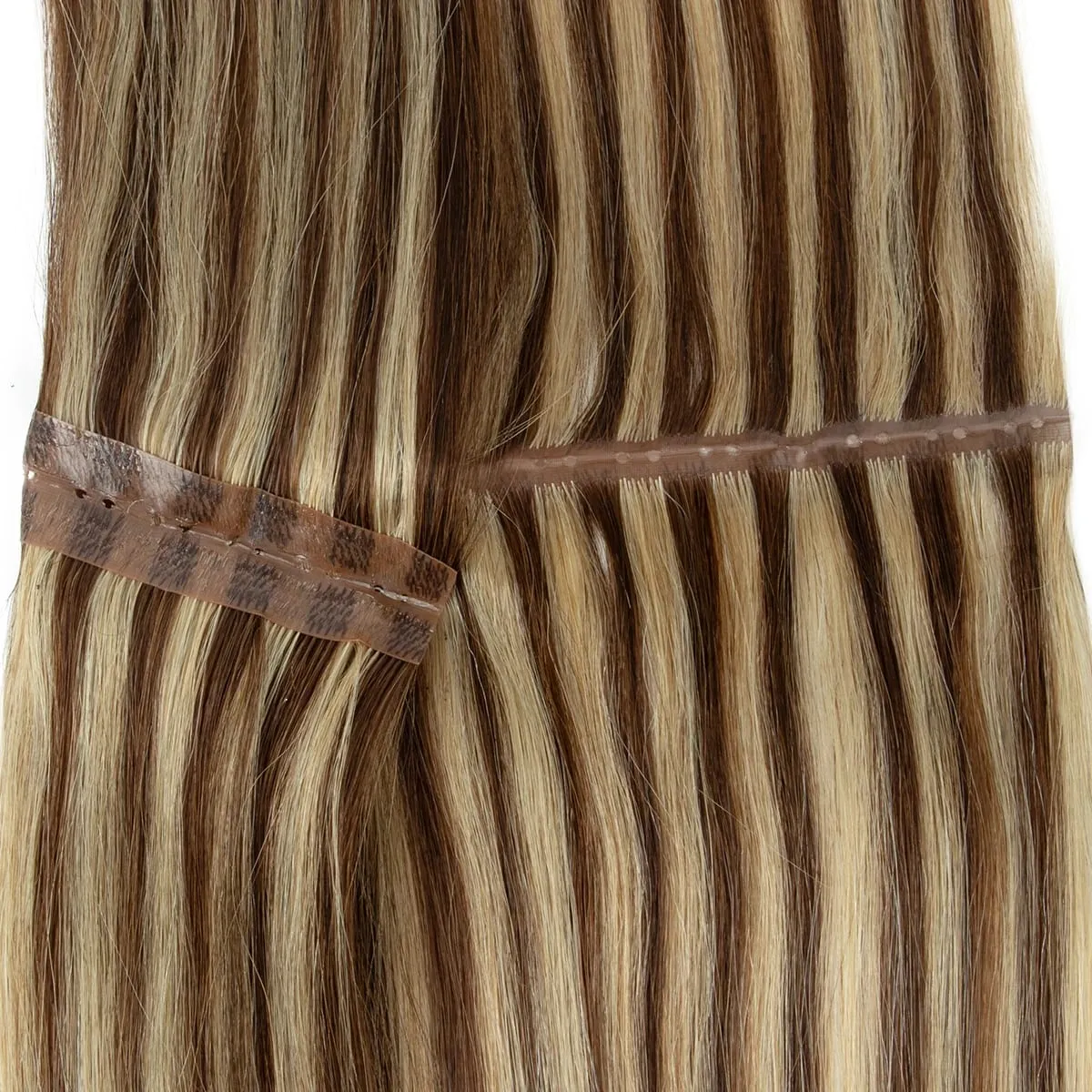 XO Twin Tabs Butterfly Hair Weft Extensions Human Hair Double Injected PU Weft Hole Flat Twin Tabs Real Natural Microlink Hair