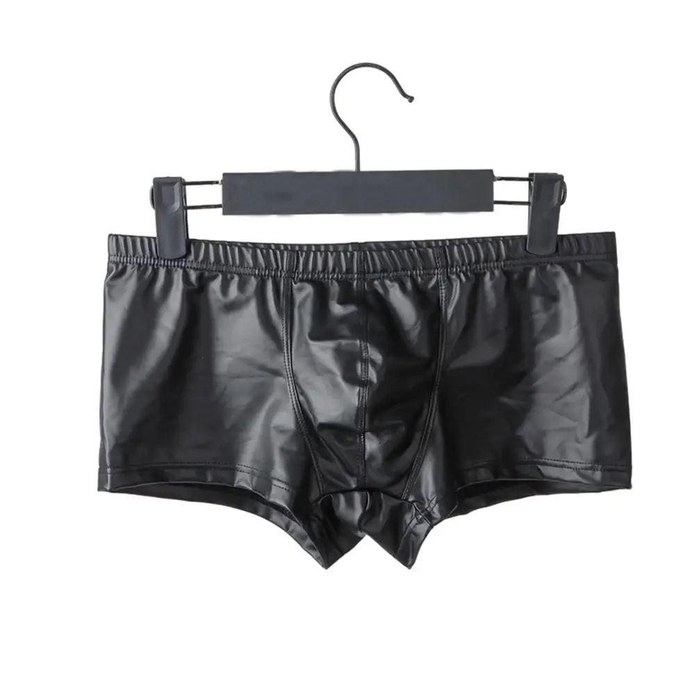 Sexy Men's Underwear Bulge Pouch Boxers Shorts Trunks Nightclub Wet Look Low Waist Man Panties Boxers Lingerie