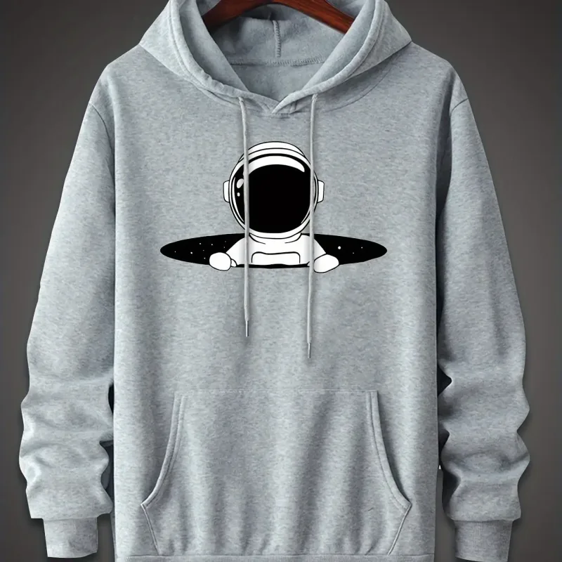 2025 New Winter Casual Men's Loose Fleece Warmth Hooded Sweatshirt Fashionable Trendy Casual Multi-purpose Walkaround 2D Hooded