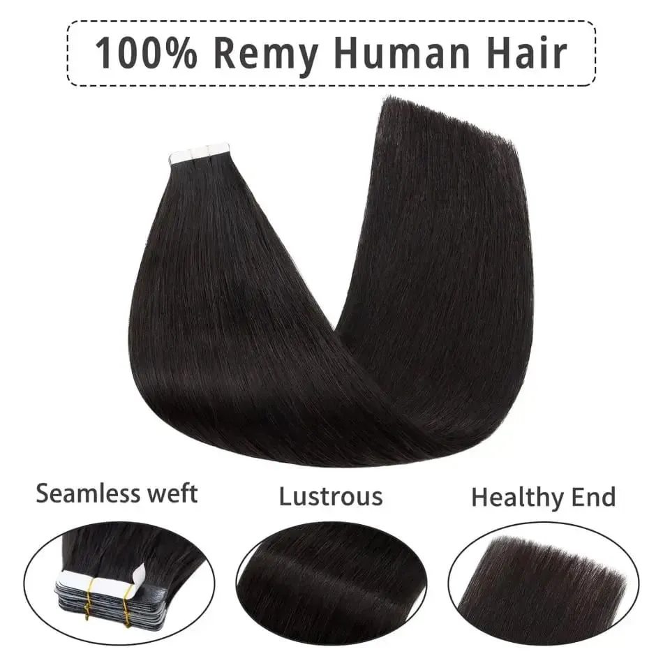 Tape In Straight 100 Human Hair Extensions Brazilian Hair Blonde Adhesive Extensions Skin Weft Black Brown 100% Real Human Hair
