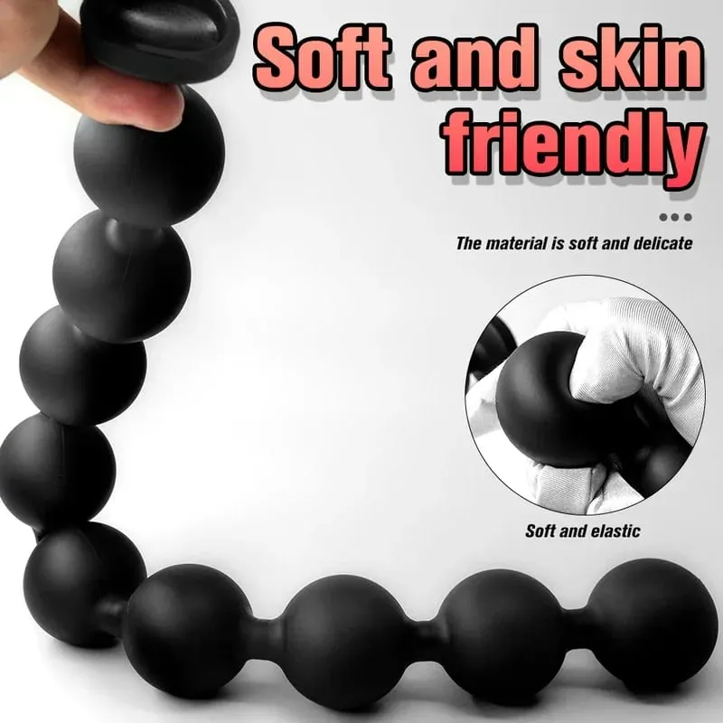 Silicone Anal Beads Dilator Huge Annals Balls Ass Anus But Butt Plug Anal Plug Buttplug Analsex Long Anal Sex Toys for Men Women