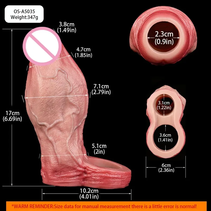 Controle sem fio realista oco vibrador macio silicone pênis manga preservativo masculino pau realçador atraso ejaculação brinquedos sexuais