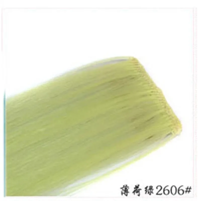 1Pc Ombre Color Clip In Hair Extension Heat Resistant Synthetic Hair Piece Colored Braids Hair Extensions Women Party Cosplay