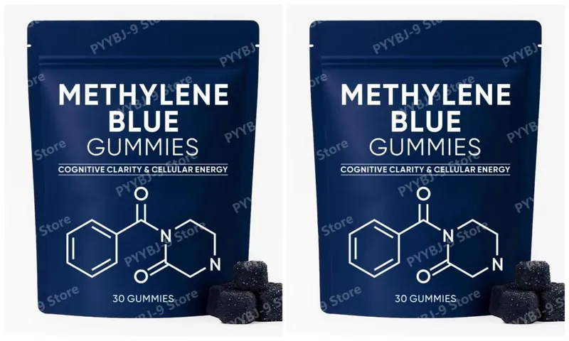 Methylene Blue Gummies Supplement 30/60pcs Focus Energy Support Vegan Non-GMO Gluten-Free Daily Nutrition Chews for Adults — image 7