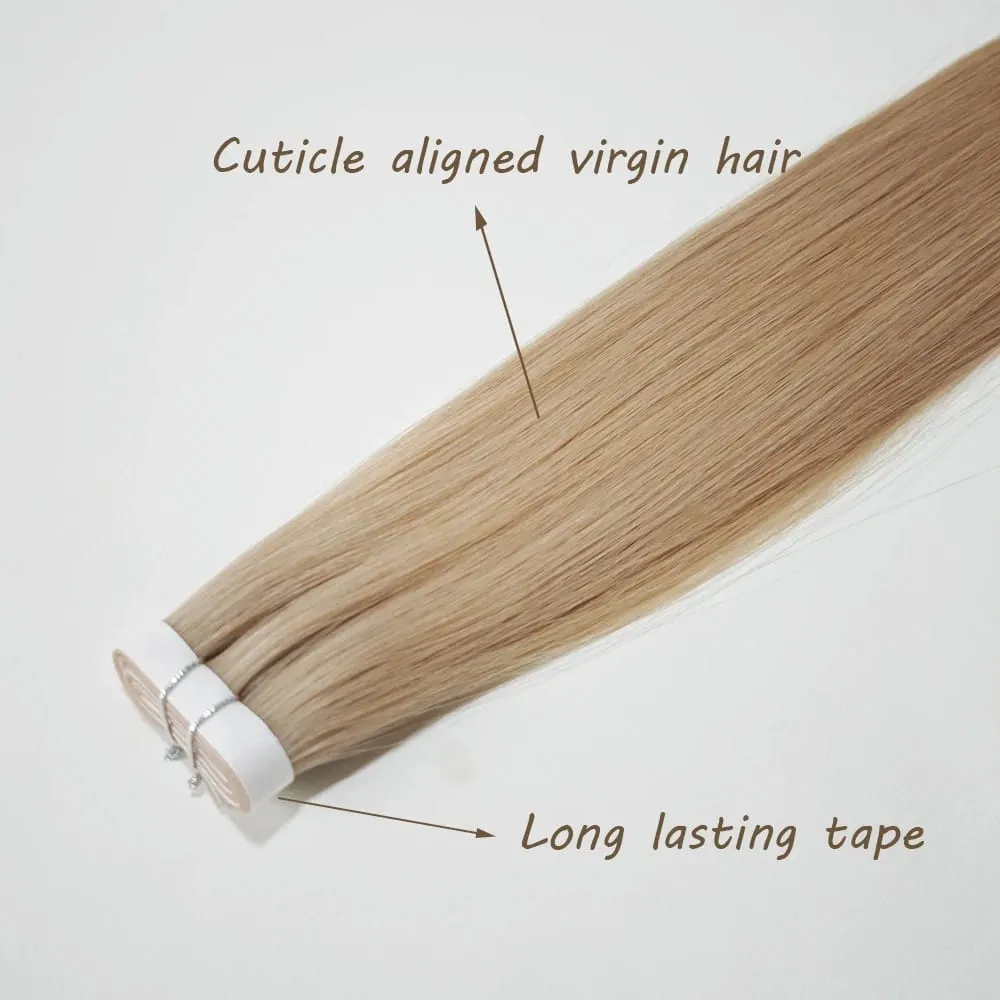 Full Shine One Piece 50G Genius Tape In Hair Extensions 100% Remy Human Hair Invisible Skin Weft Thick Ends For Women