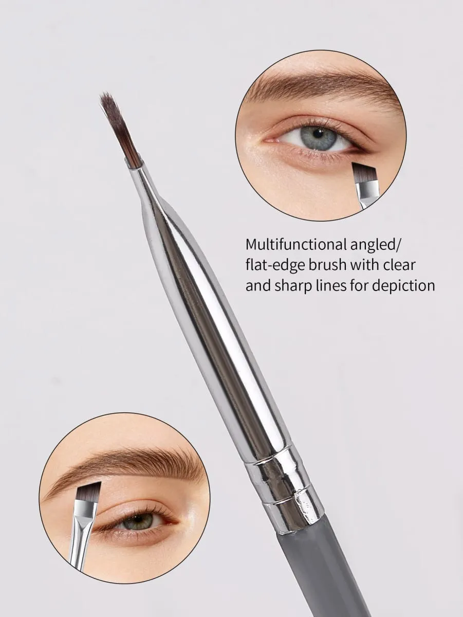 6Pcs Ultra‑Thin Blade Eyebrow Brush Set Precision Angled Eyeliner Brushes For Eyebrow Liner Detail Eye Makeup Cosmetic Beauty To
