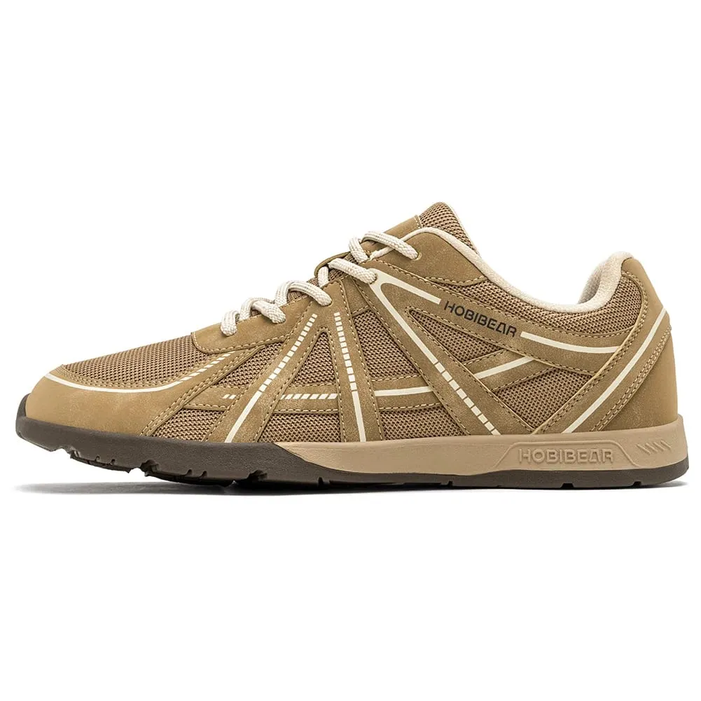 Wide Toe Box Walking Shoes Unisex Barefoot Cross Training Sneakers Classic Retro Lace-Up Running Shoes