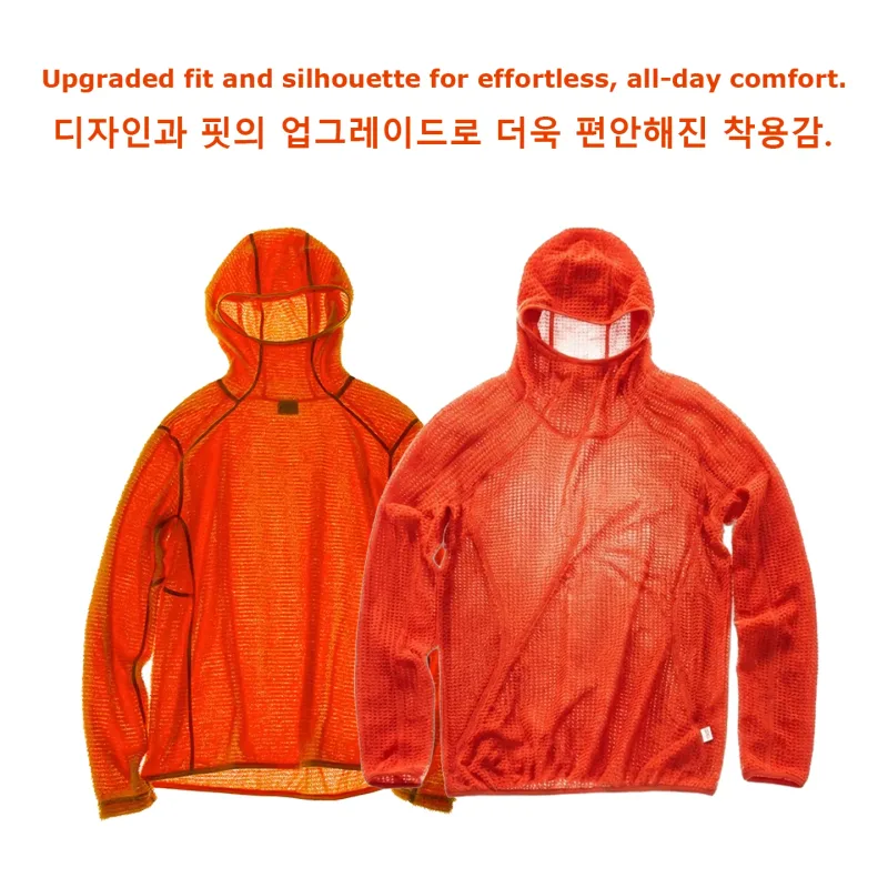 Thermolite® Lightweight Hooded T-Shirt Men's Long Sleeve Thermal Hoodie for Hiking Camping & Cycling Anti-Static & Anti-Pilling