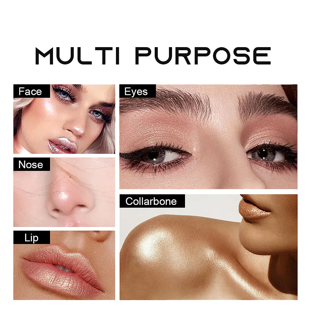 Long Lasting Two Tone Eyeshadow Stick Waterproof Smudgeproof Shimmer Highlighter Blendable Eye Contour Makeup Cosmetic