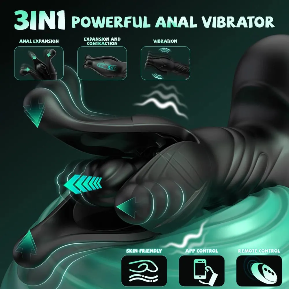 Tension Shock Flapping Thrusting Butt Plug Anal Vibrator Prostate Massager Anal Toy APP Remote Dual Control Sex Toys for Men