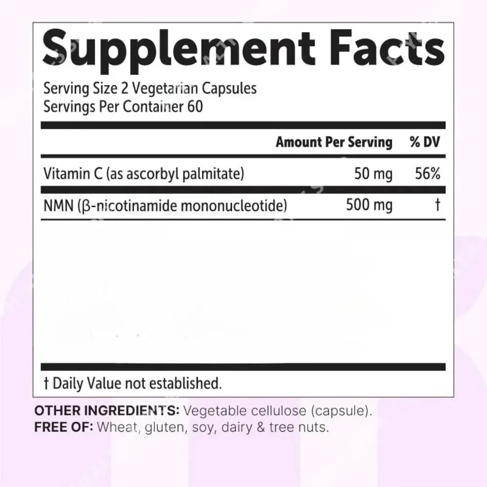NMN Complex 1000mg Per Serving 10-in-1 NAD+ Precursor with Resveratrol CoQ10 120 Vegetarian Capsules Daily Support