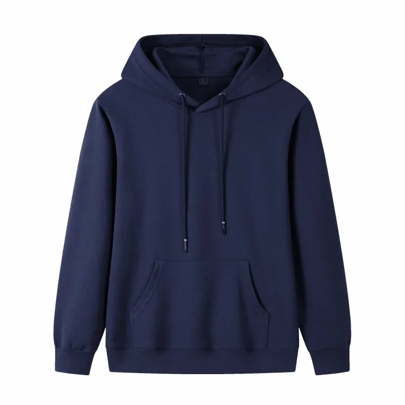Fashion 9 Colors High-Quality Pullovers Custom Logo Printed Personal Group Brand Embroidery Men and Women 100% Cotton Hoodies