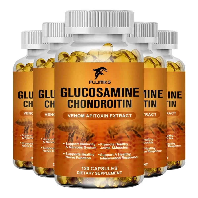 Glucosamine 1500 mg Chondroïtine 1200 mg Capsules extra-fortes Soutien des articulations Supplément de soutien immunitaire antioxydant pour adultes — image 9