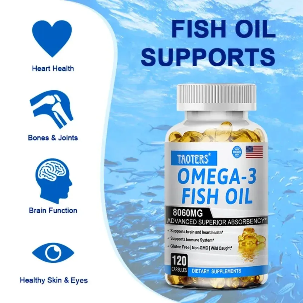 Omega-3 & EPA DHA – Heart Health Brain Health Inflammation Health Support Gluten-Free Easy To Swallow — image 2