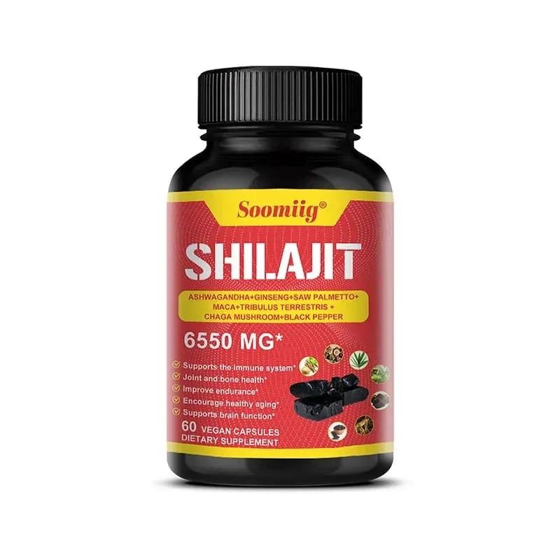 Pure Himalayan Shilajit Capsules - Supports Healthy Aging Bones and Joints Improves Energy Endurance and Muscle Recovery