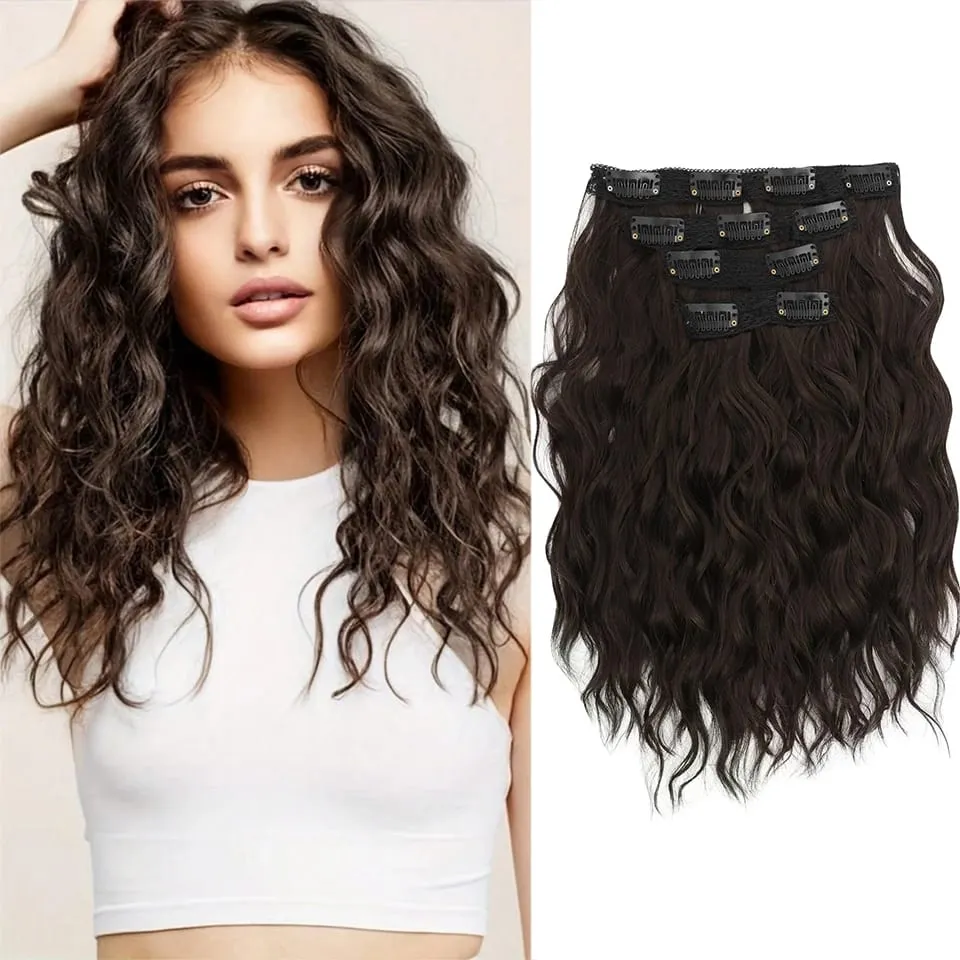 12 inch Four Piece Water Ripple Short Roll Clip Hair Extensions Suitable For Women's Daily Gatherings Gestivals And Celebrations — image 18